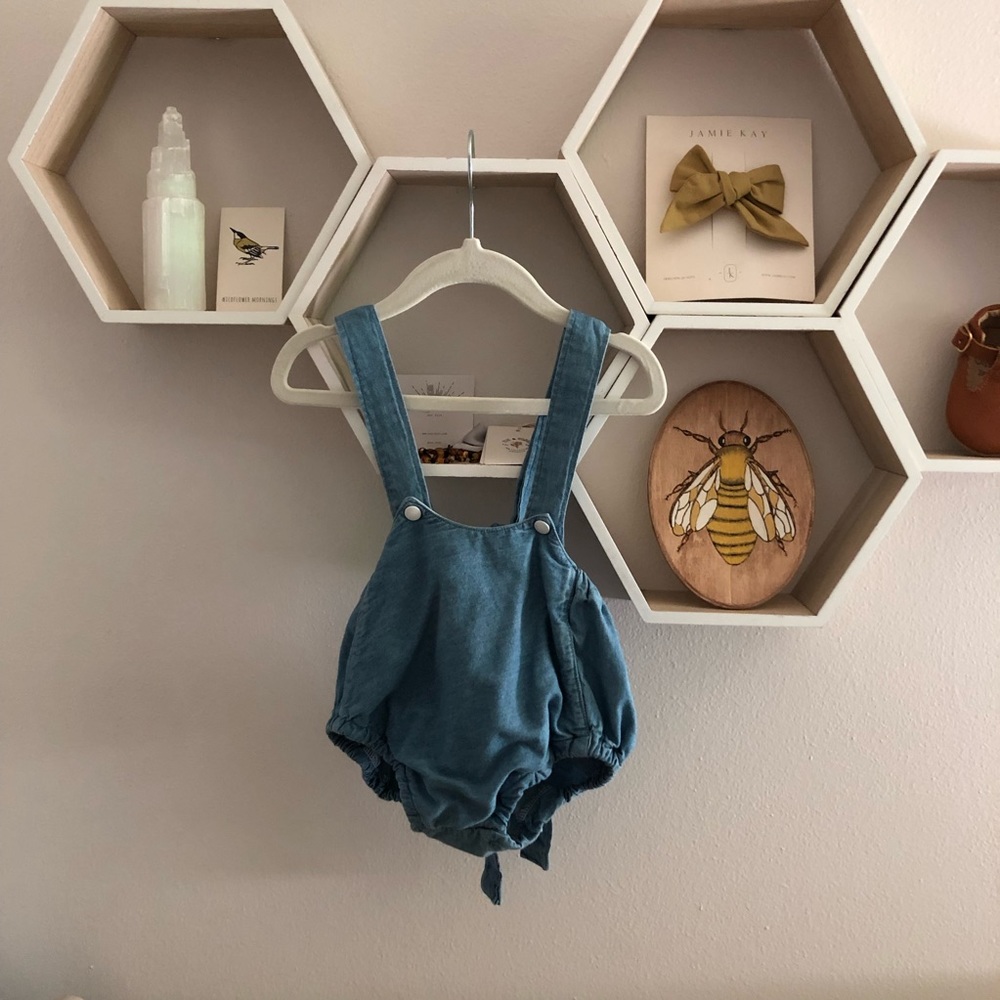 Denim Bubble Overalls